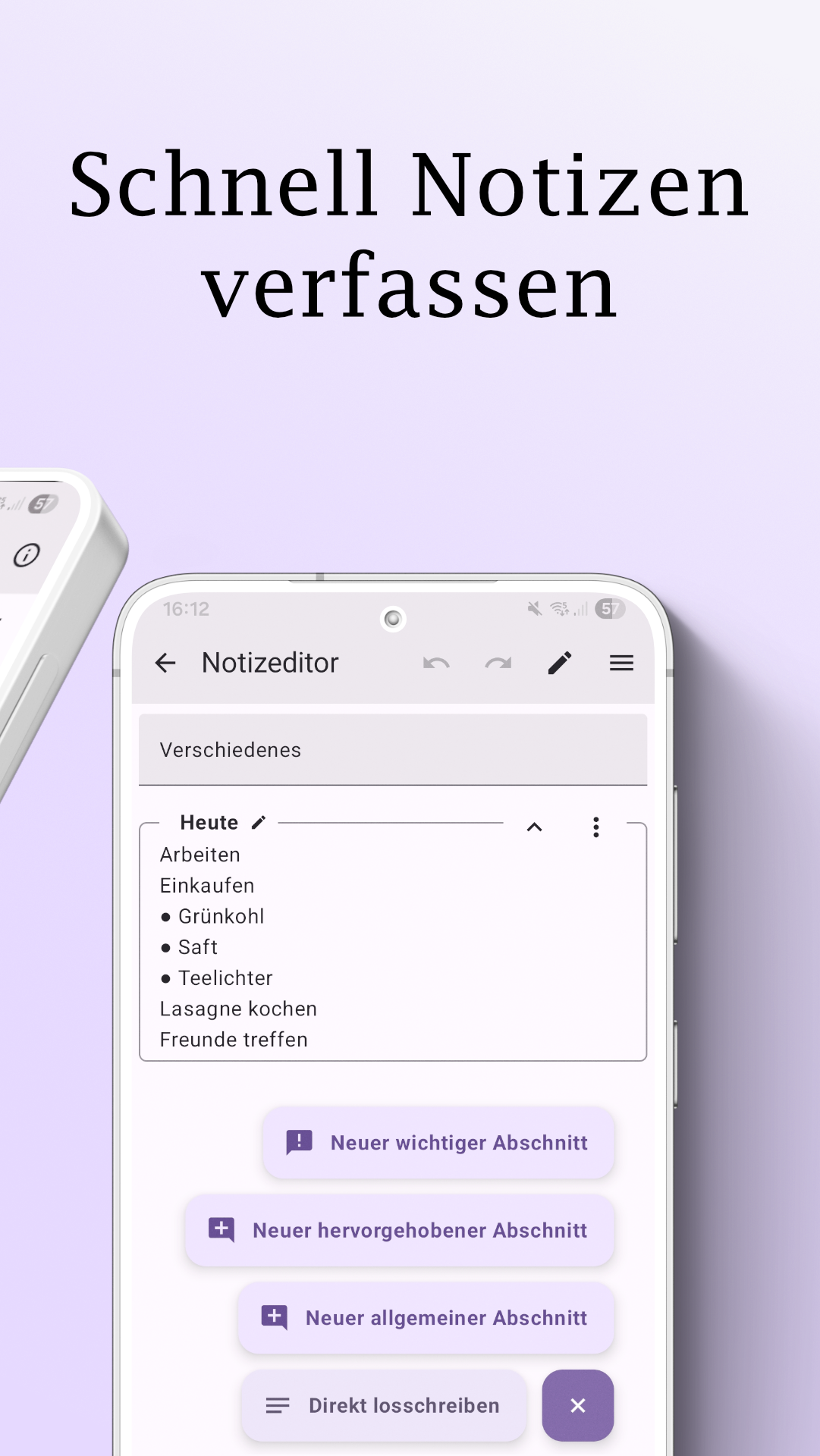 Write & Swipe - Notepad (Coming Soon) &ndash; Screenshot 2 von 7